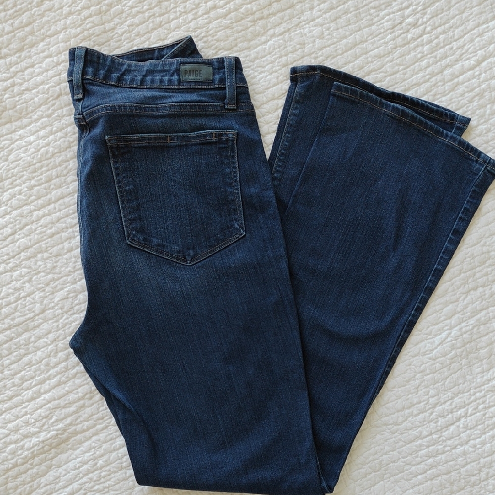 PAIGE Dark Indigo Flare Jeans